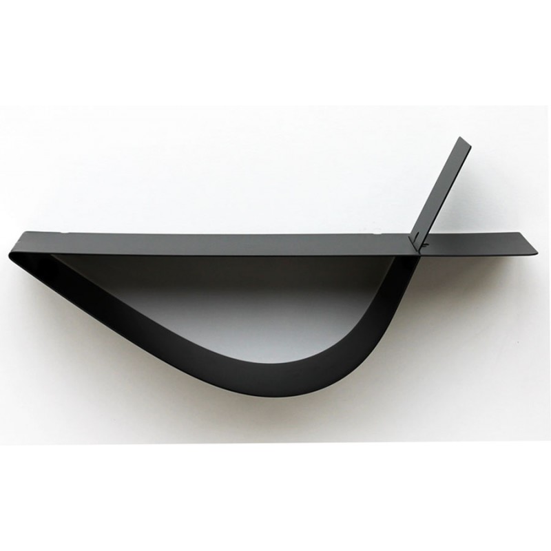 Maclean MC-122 Étagère Murale En Acier Noir, 300 X 205 Mm, Support Compact De 5 Kg Pour Décodeur, Routeur, Guidage Des Câbles Propre, Montage Mural Facile