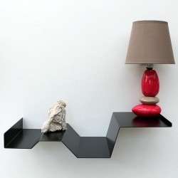 chevet de lit suspendu moderne table de nuit murale noire table de chevet suspendue design noire zig