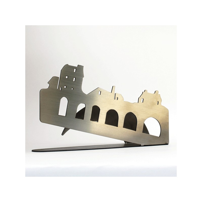 Porte- serviettes en papier, porte-serviettes de table réalisé en inox motif maison, village