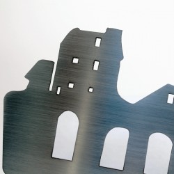 Porte-serviettes de table pour serviettes en papier. Distributeur original et design pour la table motif village