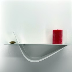 Etagère design aux lignes modernes étagère murale blanche métal