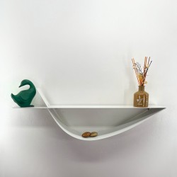 étagère murale blanche 70 cm étagère design et originale en métal